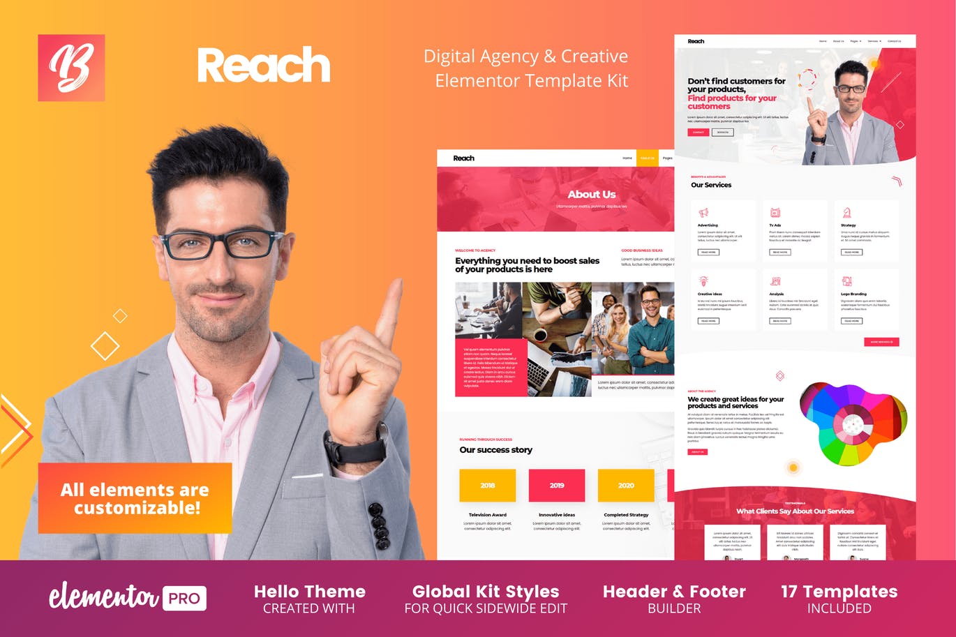 Reach – Digital Agency & Creative Elementor Template Kit Reach – Digital Agency & Creative Elementor Template Kit