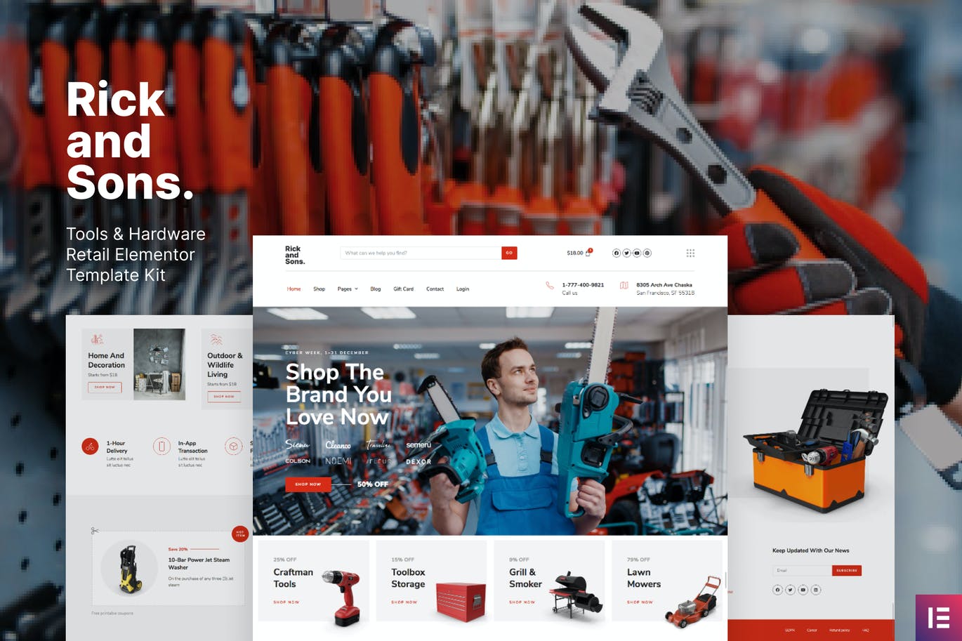 Rick And Sons – Tools & Hardware Retail Woocommerce Template Kit