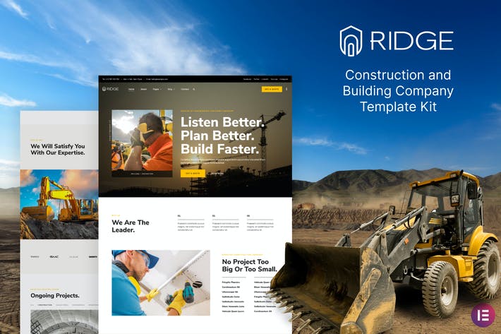 Ridge – Construction & Building Company Elementor Template Kit