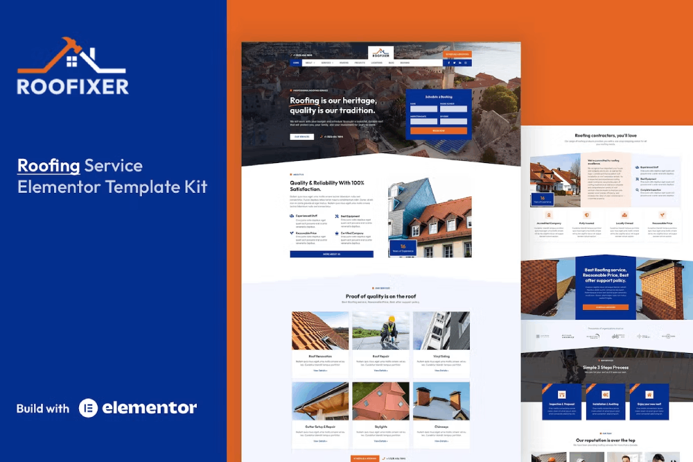 Roofixer – Roofing Service Elementor Pro Template Kit Roofixer – Roofing Service Elementor Pro Template Kit