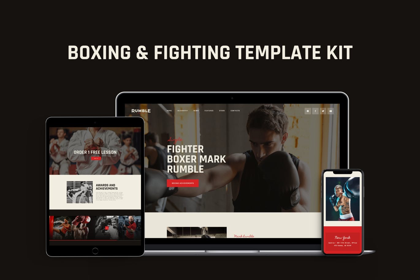 Rumble – Boxing, Mma & Fighting Elementor Template Kit