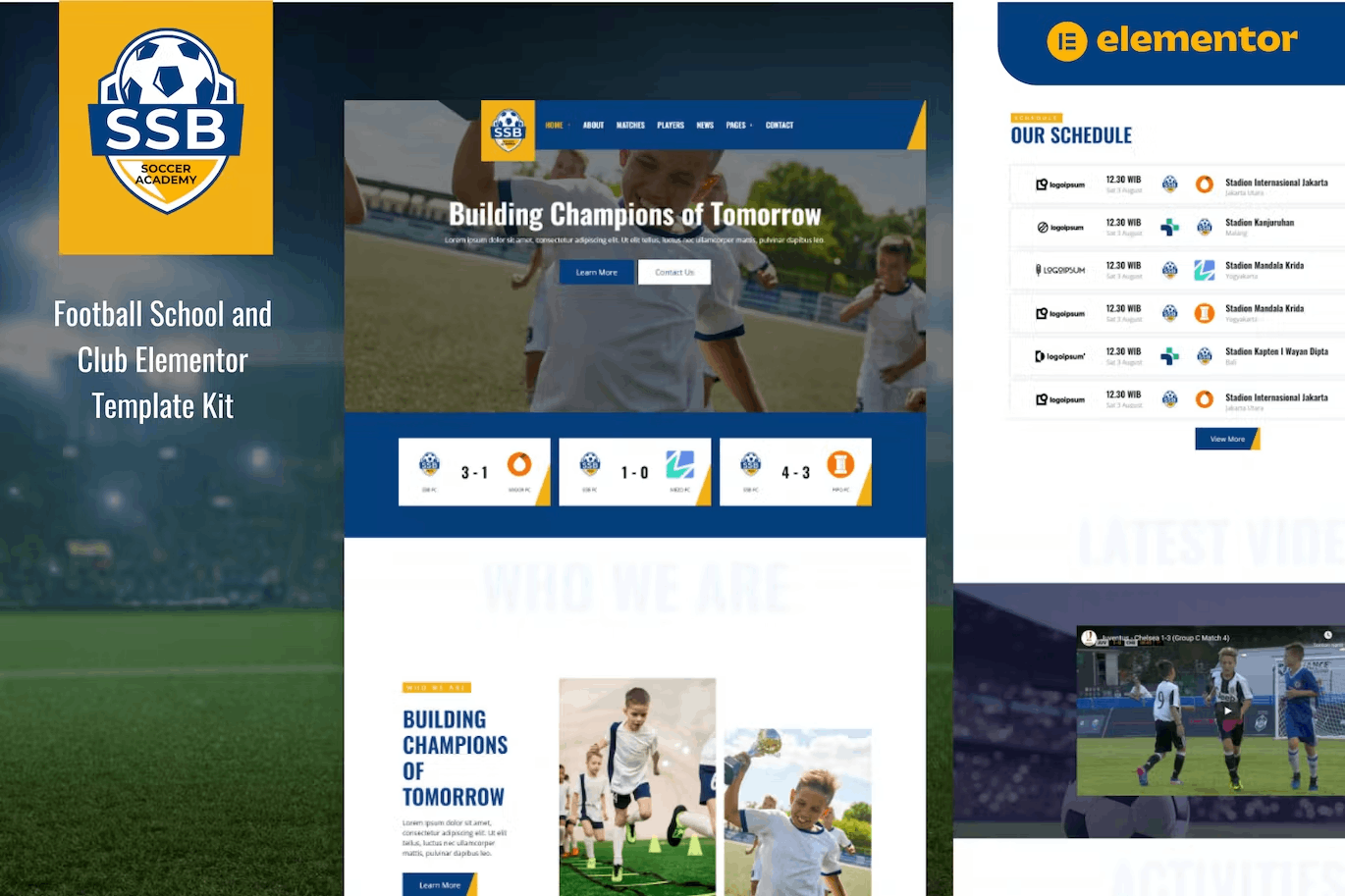 Ssb – Football School & Club Elementor Template Kit