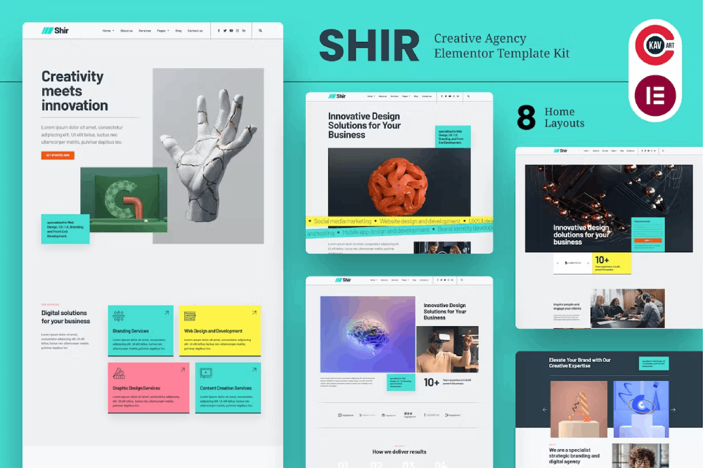 Shir – Creative Agency & Portfolio Elementor Template Kit Shir – Creative Agency & Portfolio Elementor Template Kit