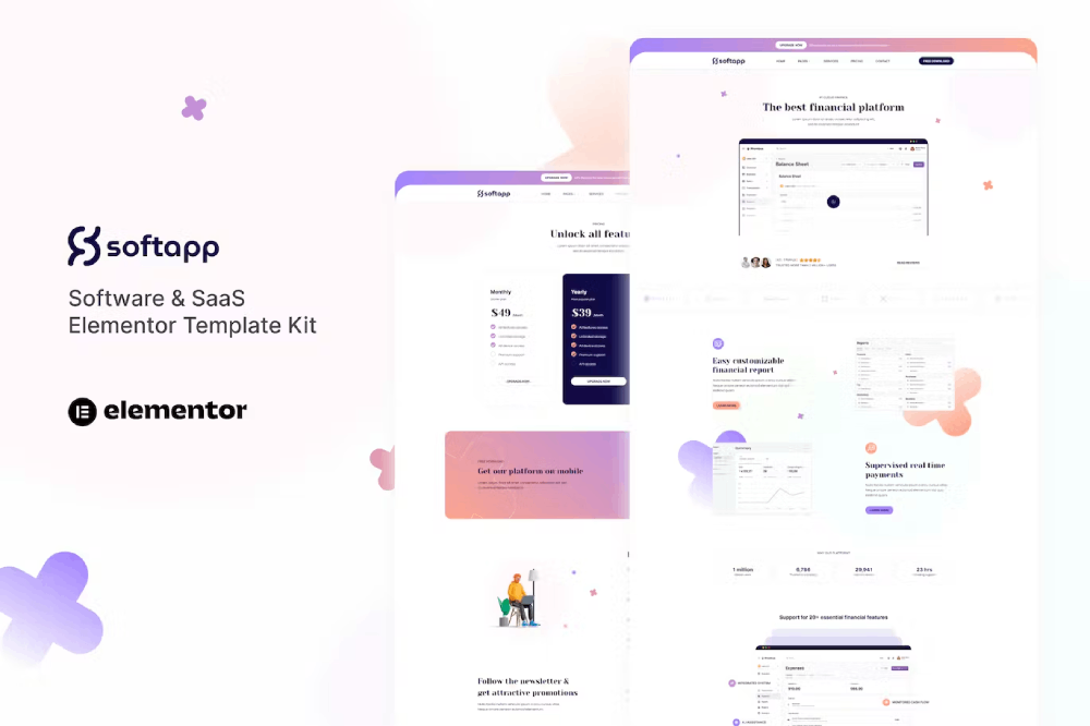 Softapp – Software & Saas Elementor Template Kit Softapp – Software & Saas Elementor Template Kit