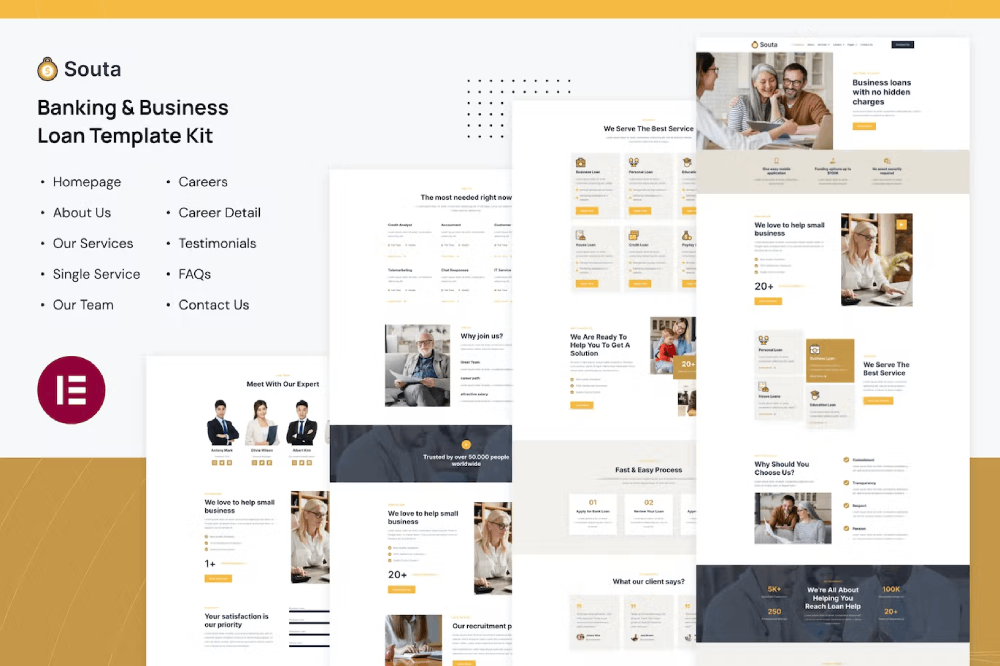 Souta – Banking & Business Loan Elementor Template Kit