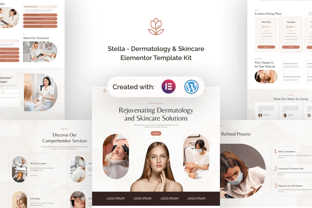 Stella – Dermatology & Skincare Elementor Template Kit