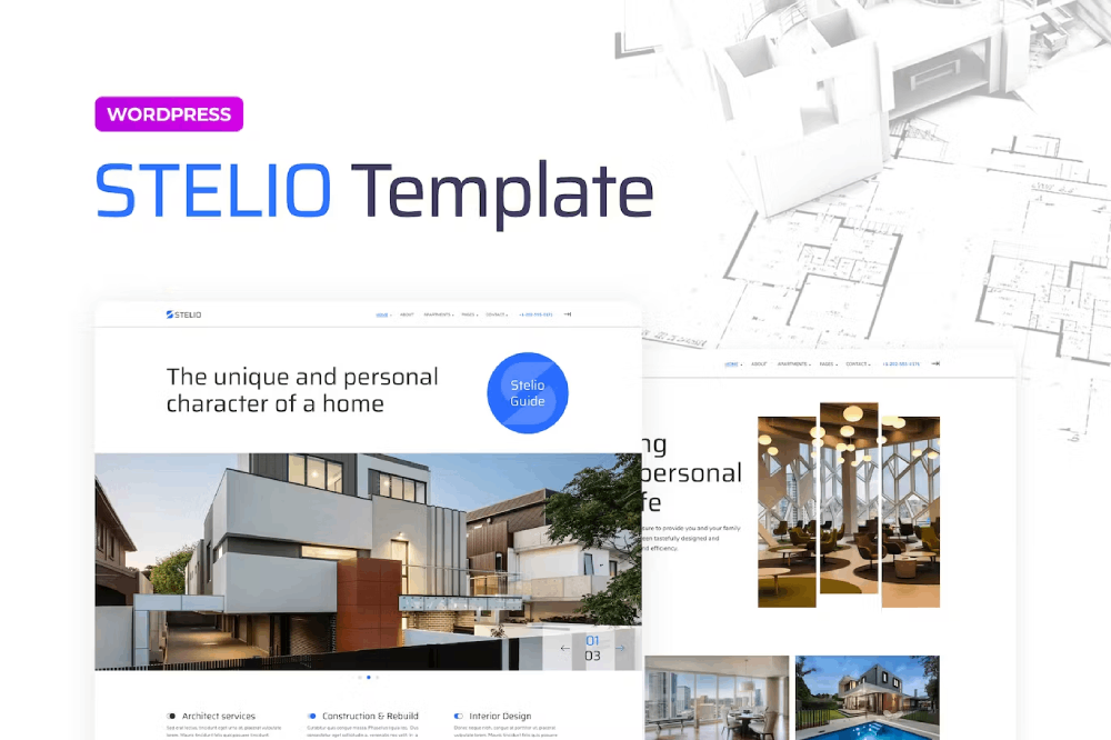 Stelio – Architects & Construction Company Elementor Pro Template Kit