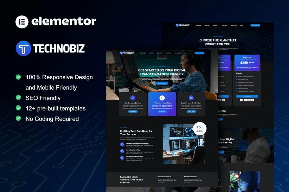 Technobiz – It Solutions & Services Elementor Pro Template Kit Technobiz – It Solutions & Services Elementor Pro Template Kit