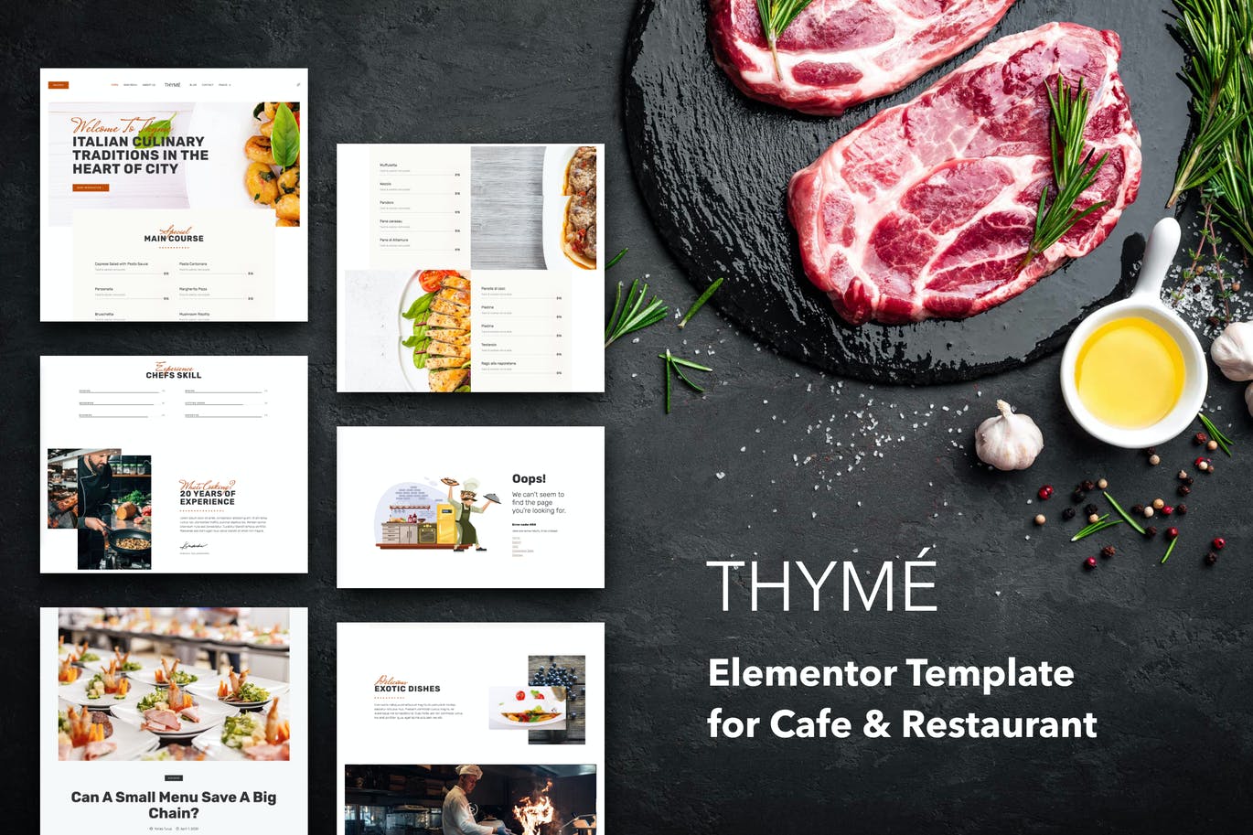 Thyme – Restaurant & Cafe Elementor Template Kit