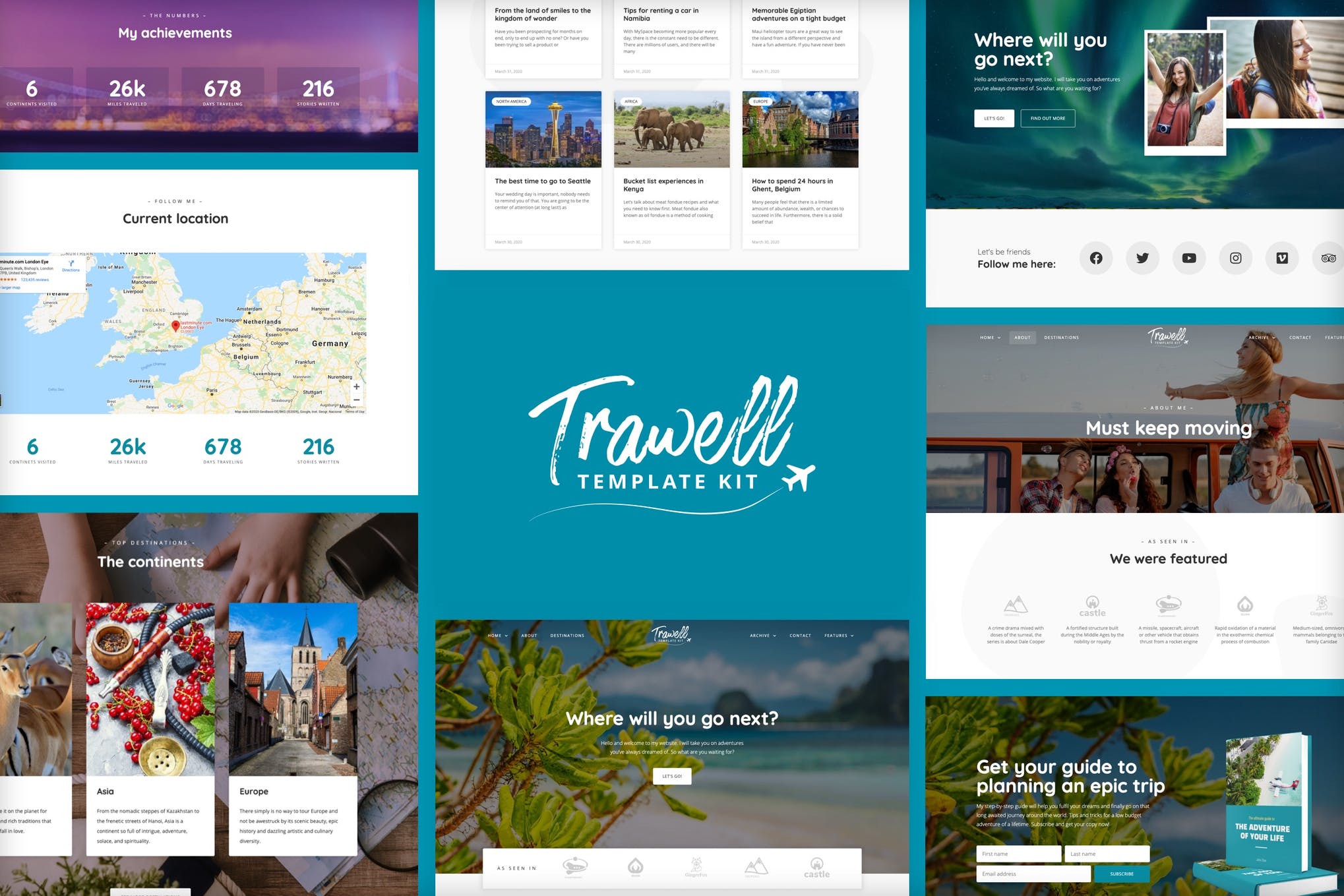 Trawell – Travel Blog Elementor Template Kit