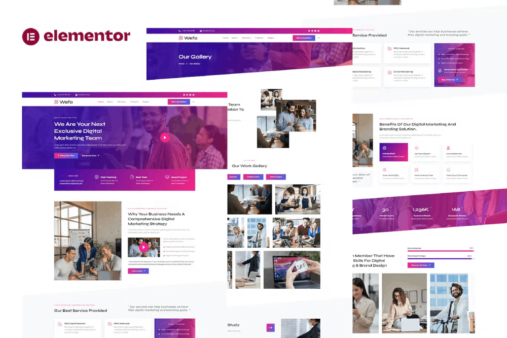 Wefa – Digital Marketing & Brand Design Agency Elementor Template Kit Wefa – Digital Marketing & Brand Design Agency Elementor Template Kit