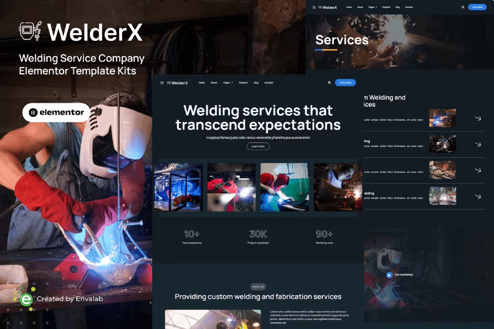 Welderx – Welding Services Elementor Pro Tempalate Kit