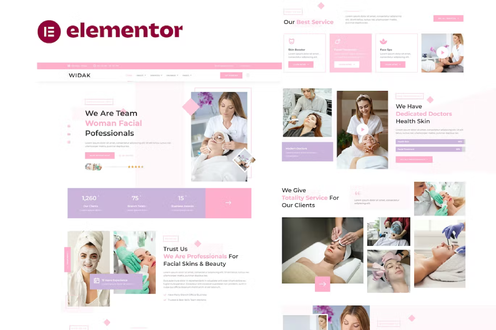 Widak – Facial Care & Beauty Treatment Template Kit Widak – Facial Care & Beauty Treatment Template Kit