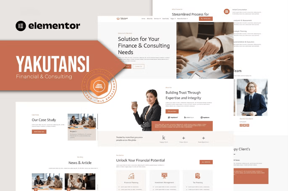 Yakutansi – Finance And Consulting Elementor Template Kit