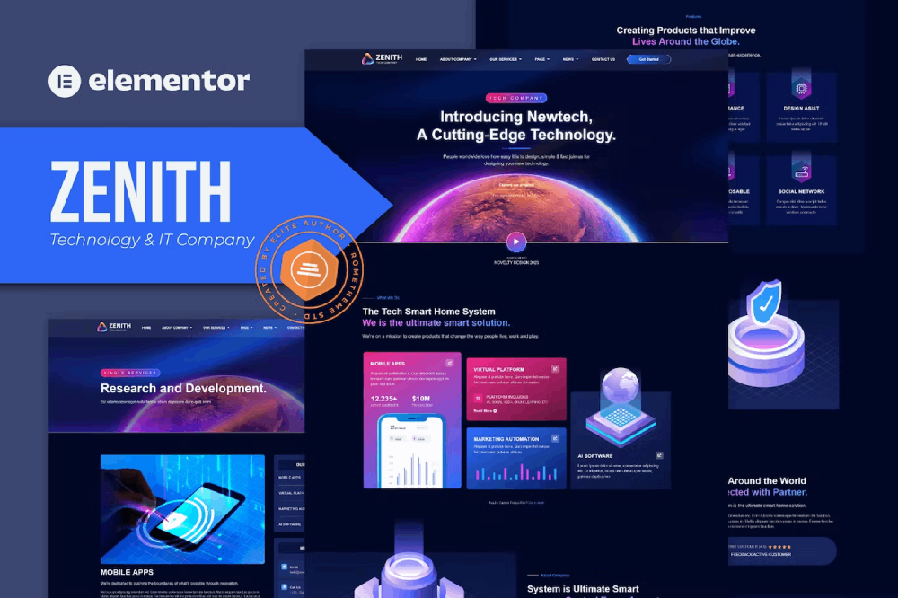 Zenith – Technology & It Company Elementor Template Kit