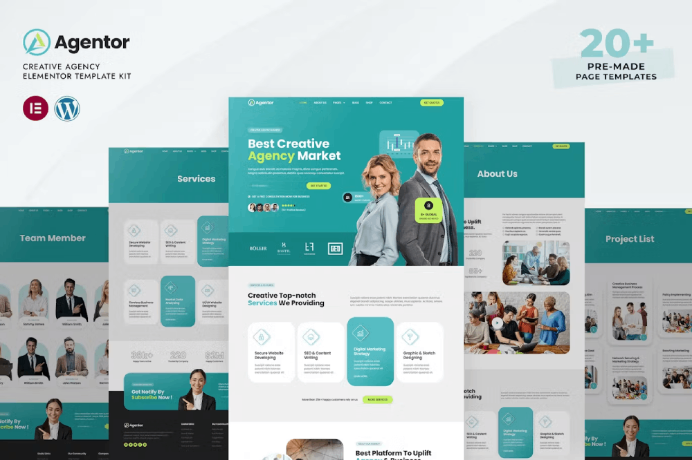 Agentor – Creative Agency Elementor Pro Template Kit