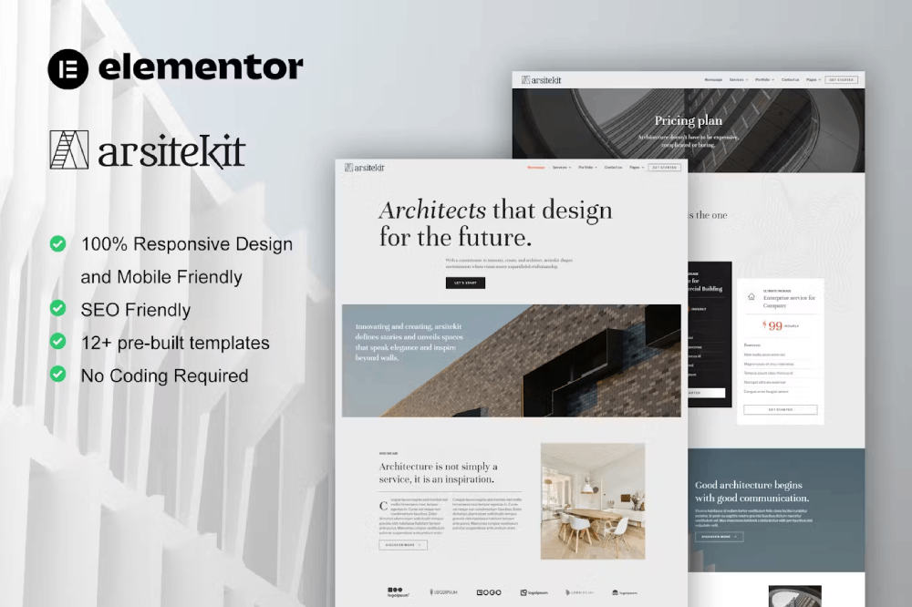Arsitekit – Architecture & Construction Elementor Pro Template Kit