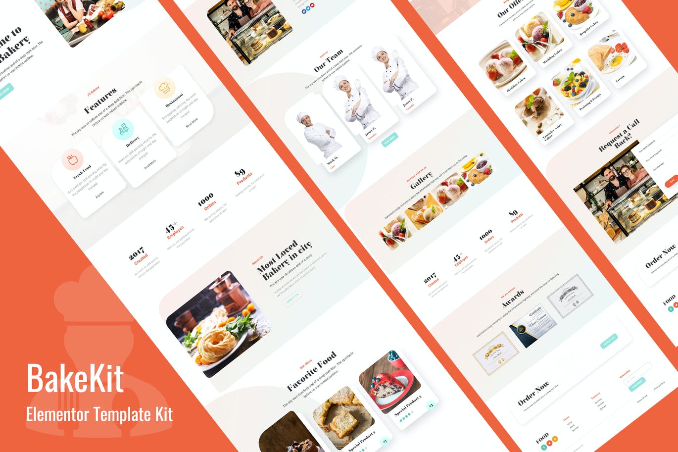 Bakekit – Food And Cake Elementor Template