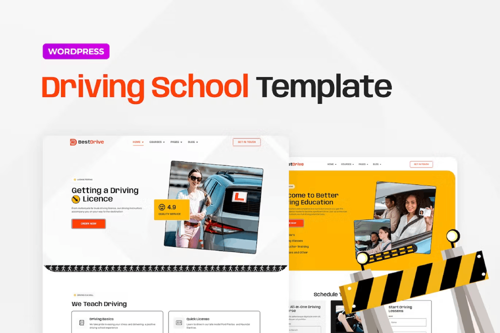 Bestdrive – Driving School Elementor Template Kit