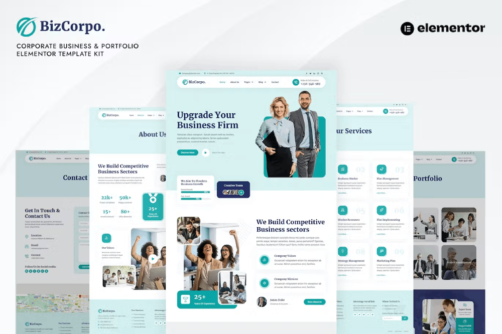 Bizcorpo – Corporate Business & Portfolio Elementor Template Kit