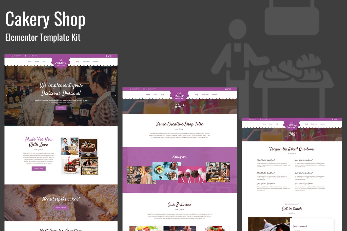 Cakeryshop – Bakery Business Template Kit