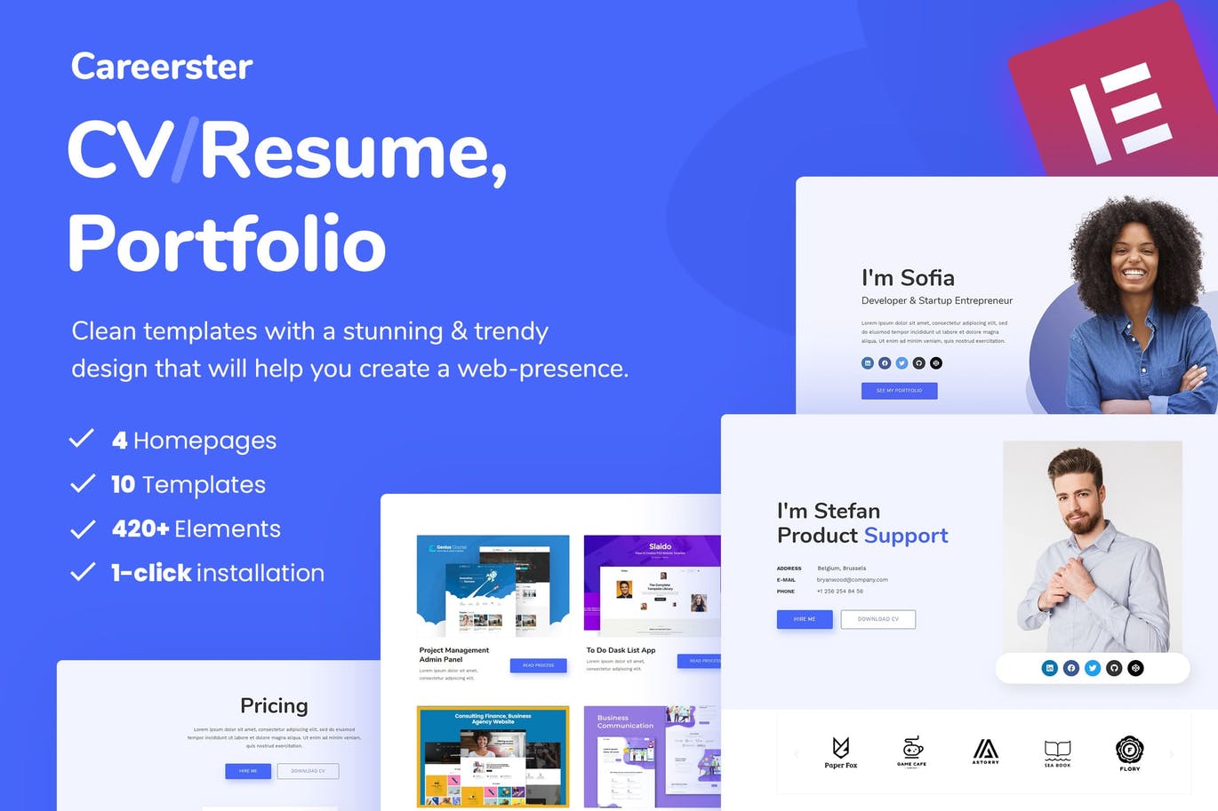 Careerster – Cv/Resume Elementor Templates
