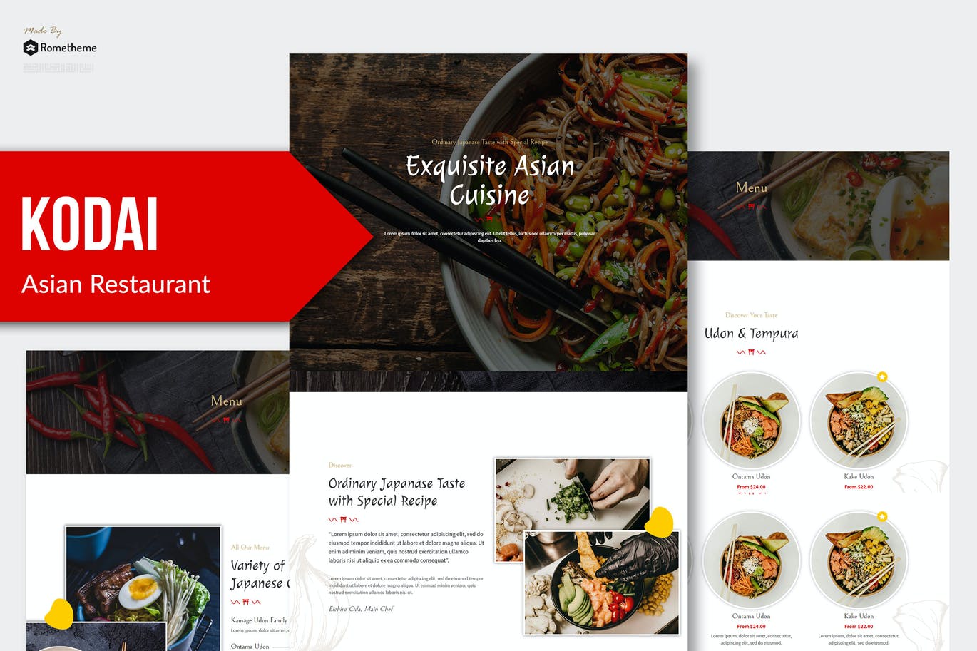 Kodai – Asian Restaurant Elementor Template Kit
