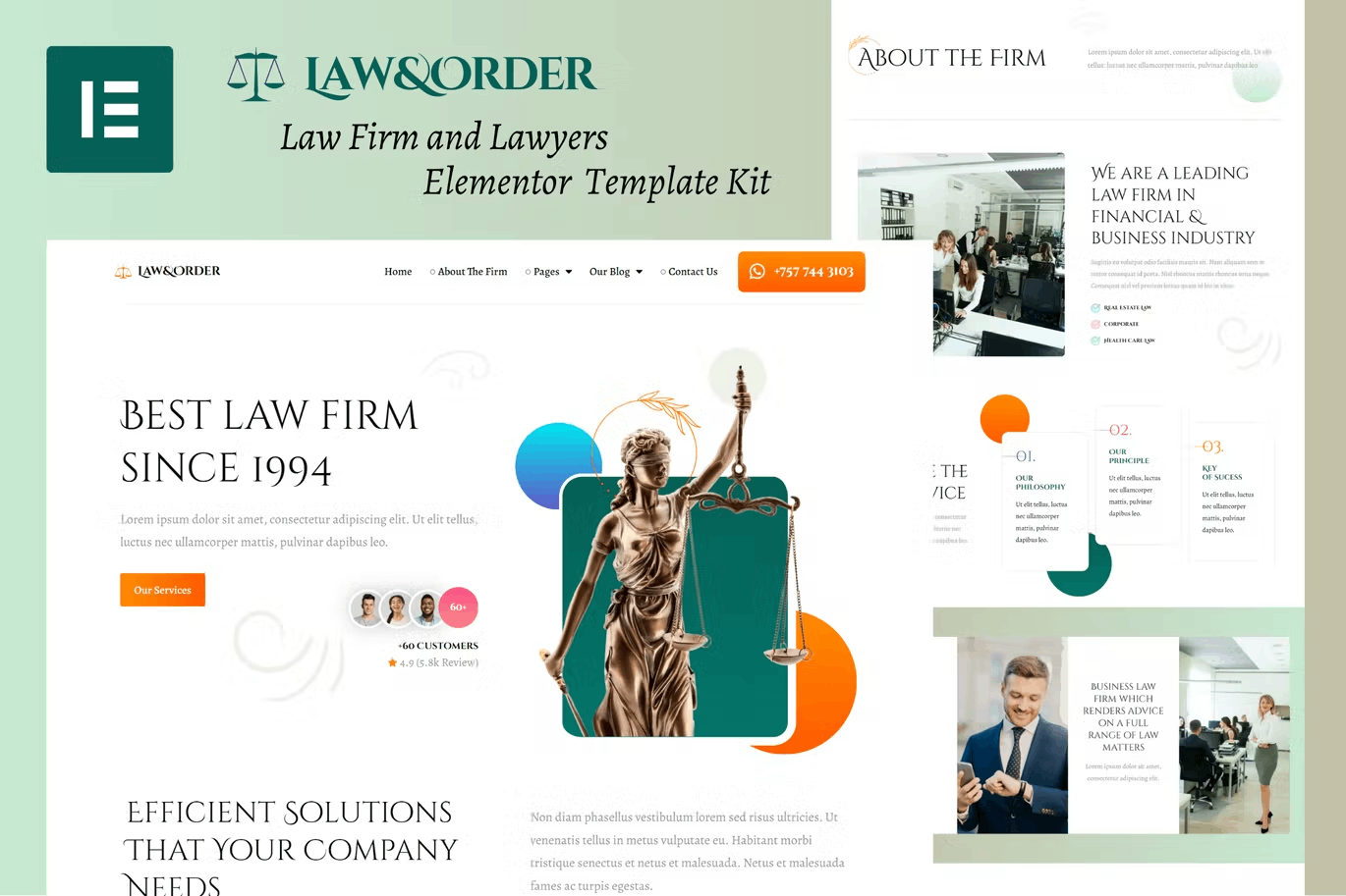 Law & Order – Law Firm And Lawyers Elementor Template Kit