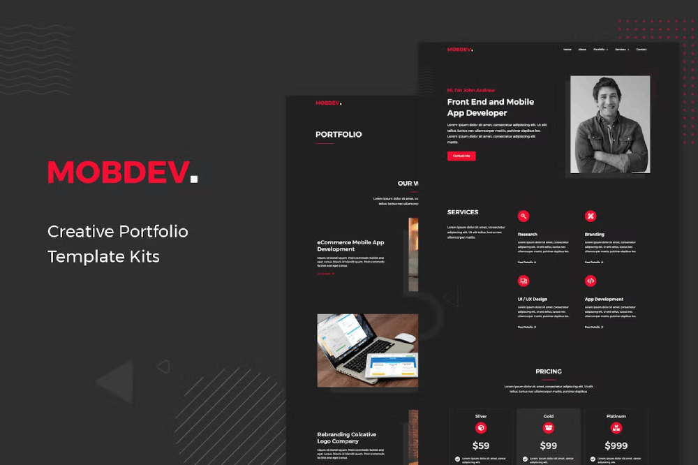 Mobdev – Creative Portfolio & Resume Elementor Template Kit