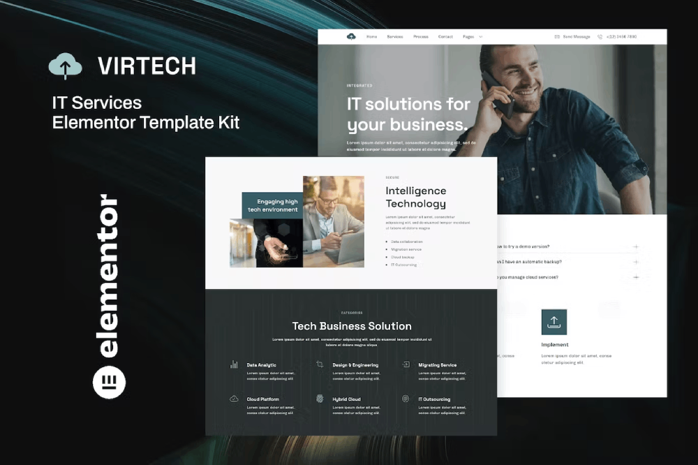 Virtech – It Services Elementor Template Kit