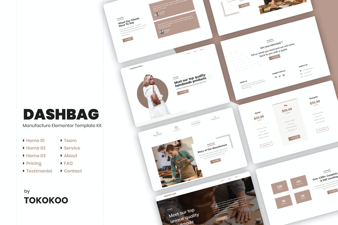 Dashbag | Bags Shop Elementor Template Kit