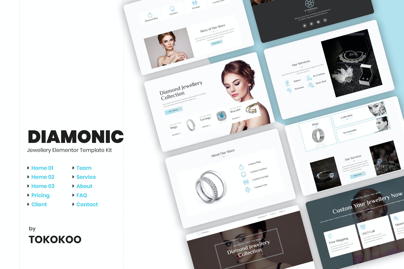 Diamonic – Jewellery Elementor Template Kit