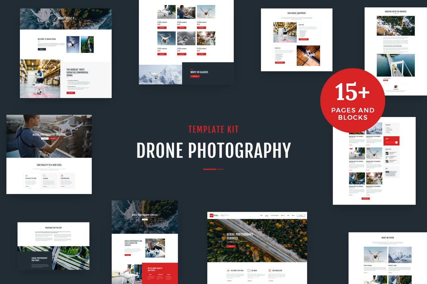 Drone Media – Aerial Photography & Videography Elementor Template Kit