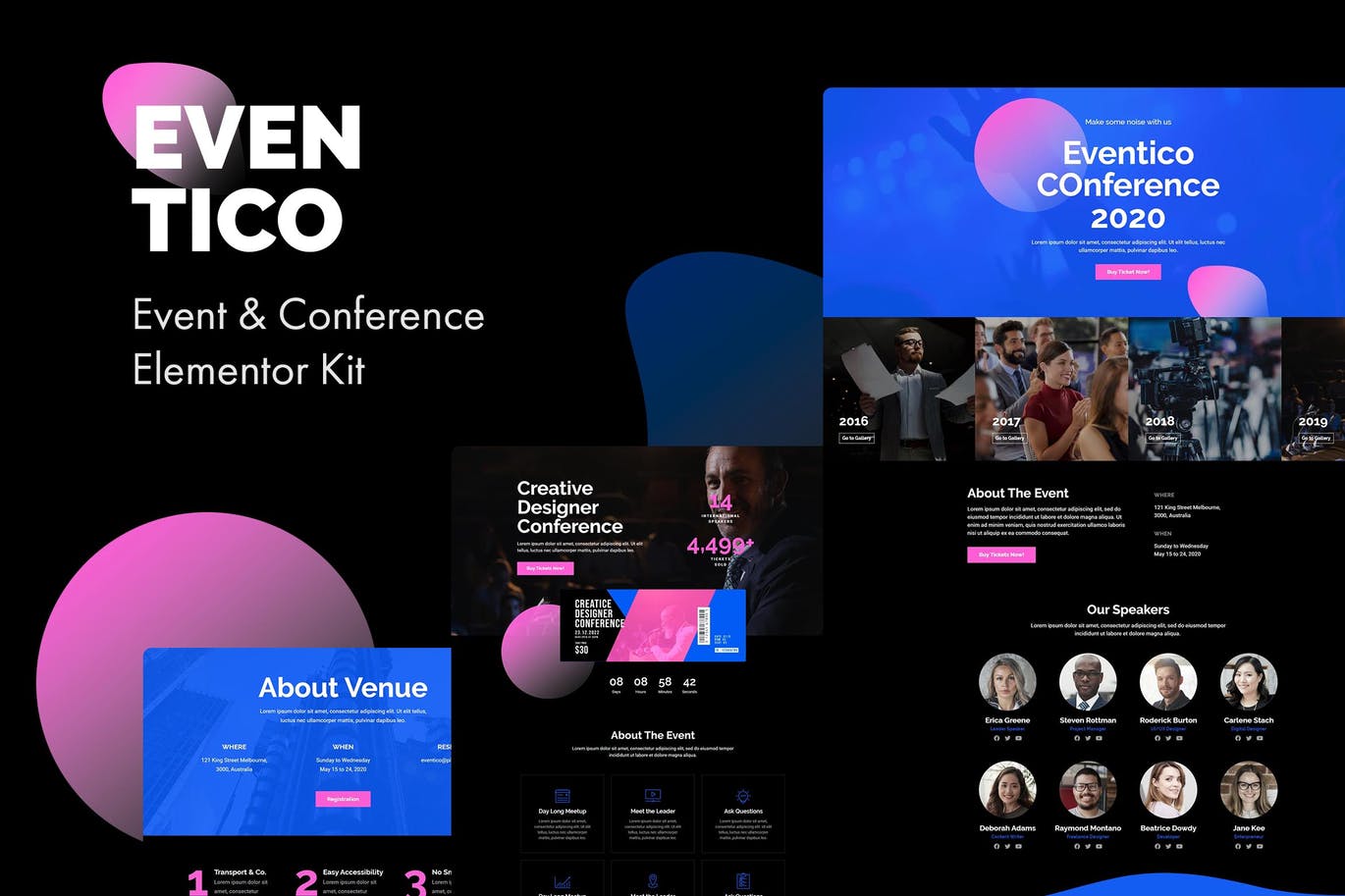 Eventico – Event & Conference Elementor Kit Eventico – Event & Conference Elementor Kit