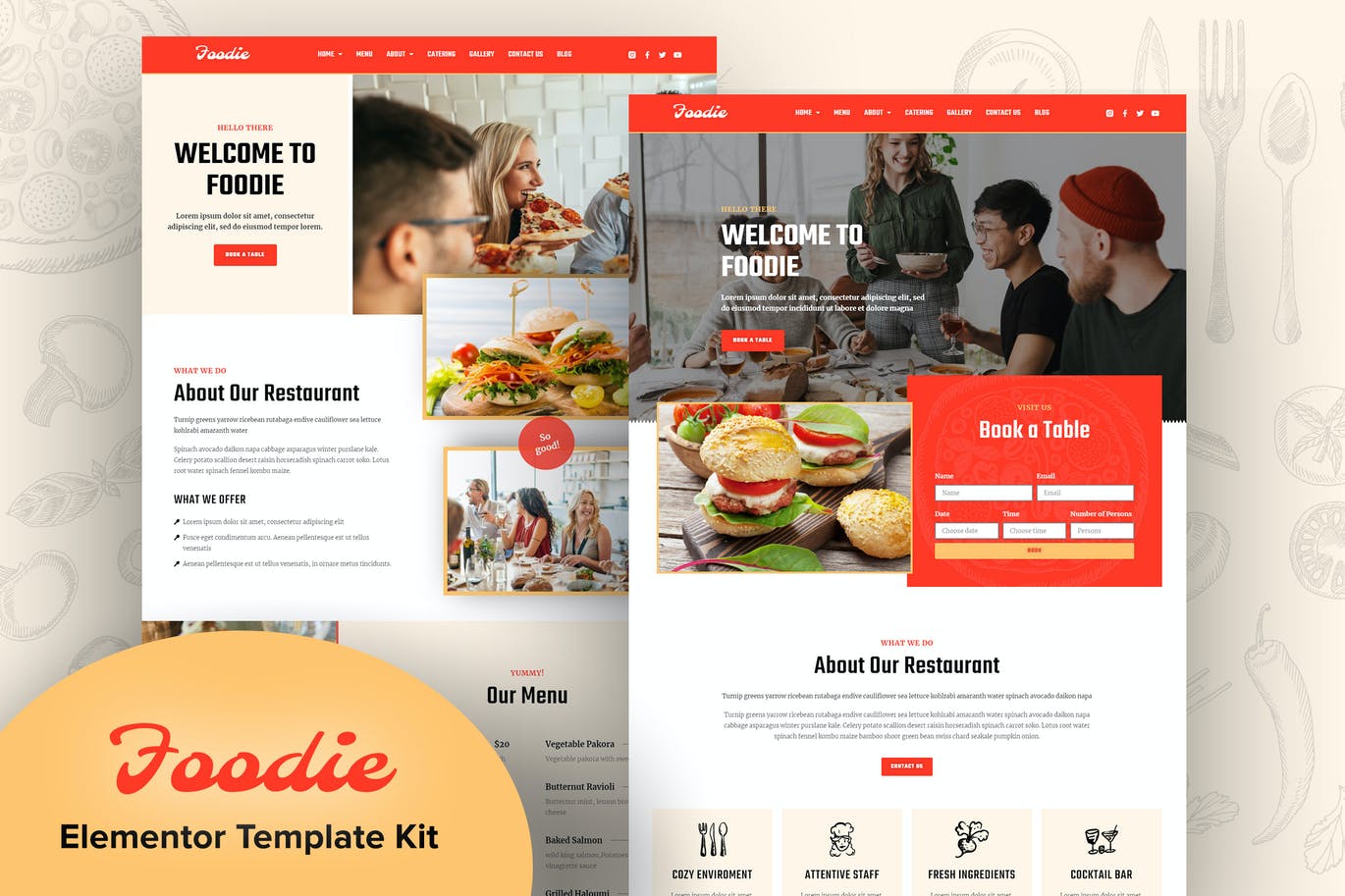 Foodie – Fast Food Elementor Template Kit