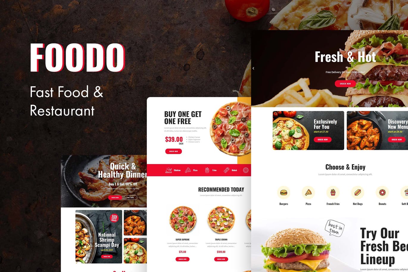 Foodo – Fast Food & Pizza Elementor Templates