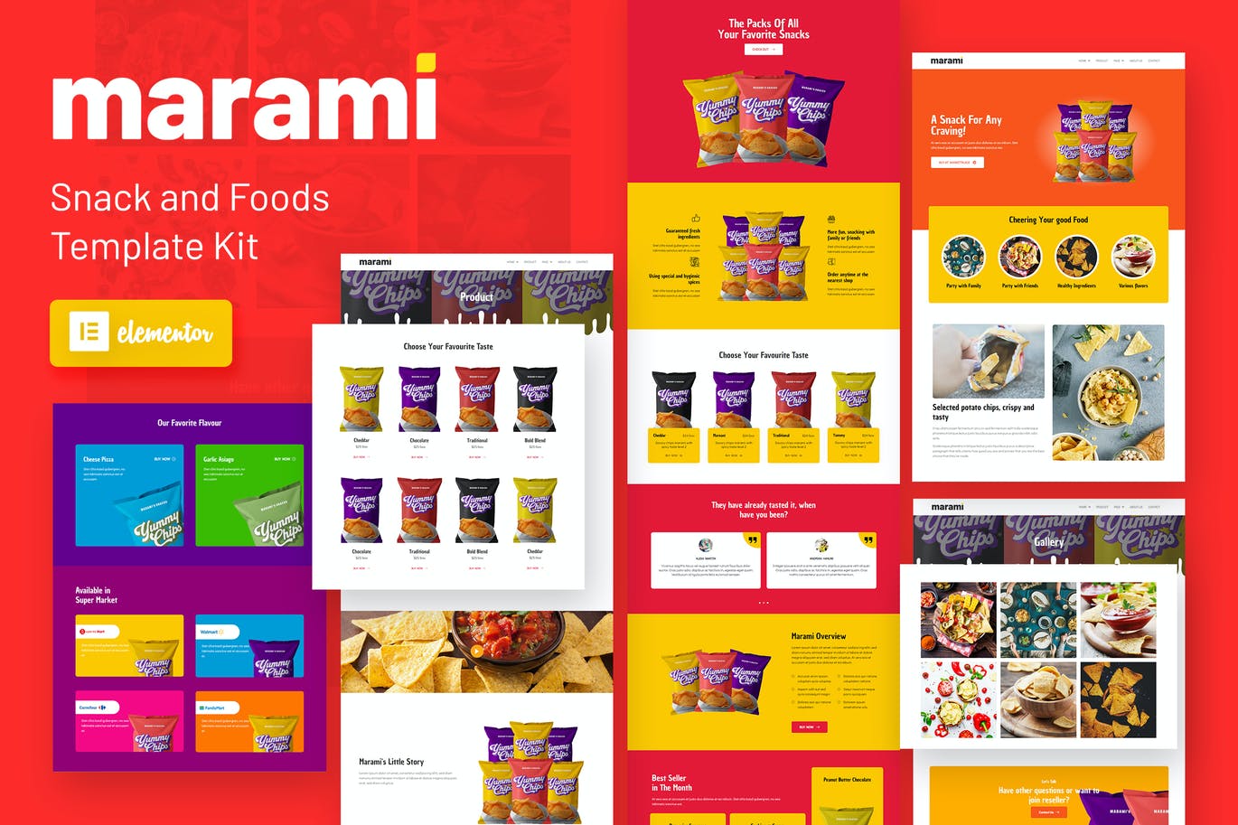 Marami – Snack Brand & Bakery Template Kit