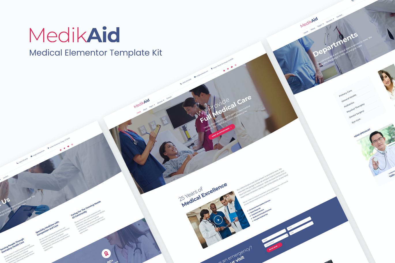 Medikaid | Medical Healthcare Elementor Template Kit