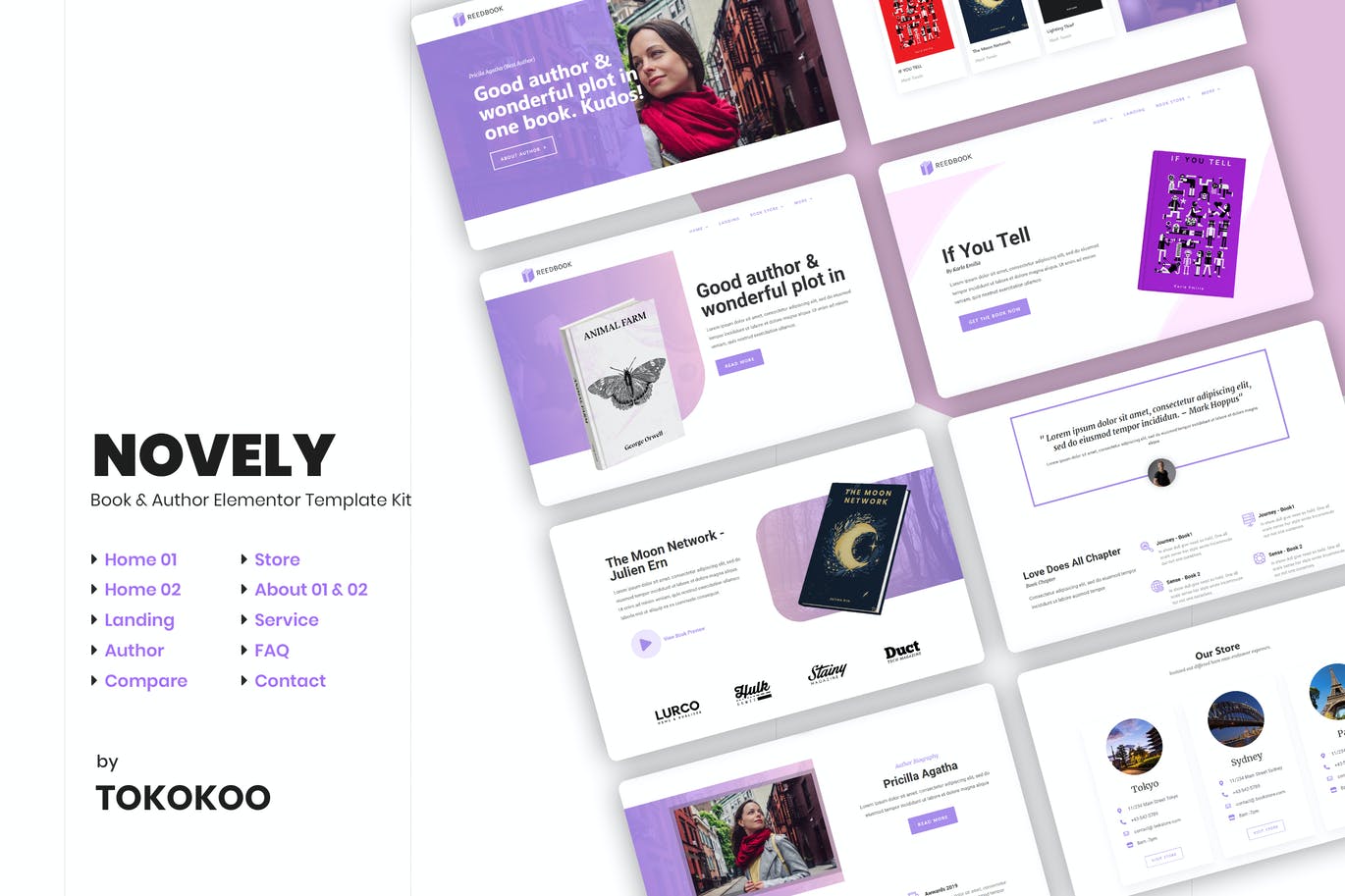 Novely | Book Elementor Template Kit