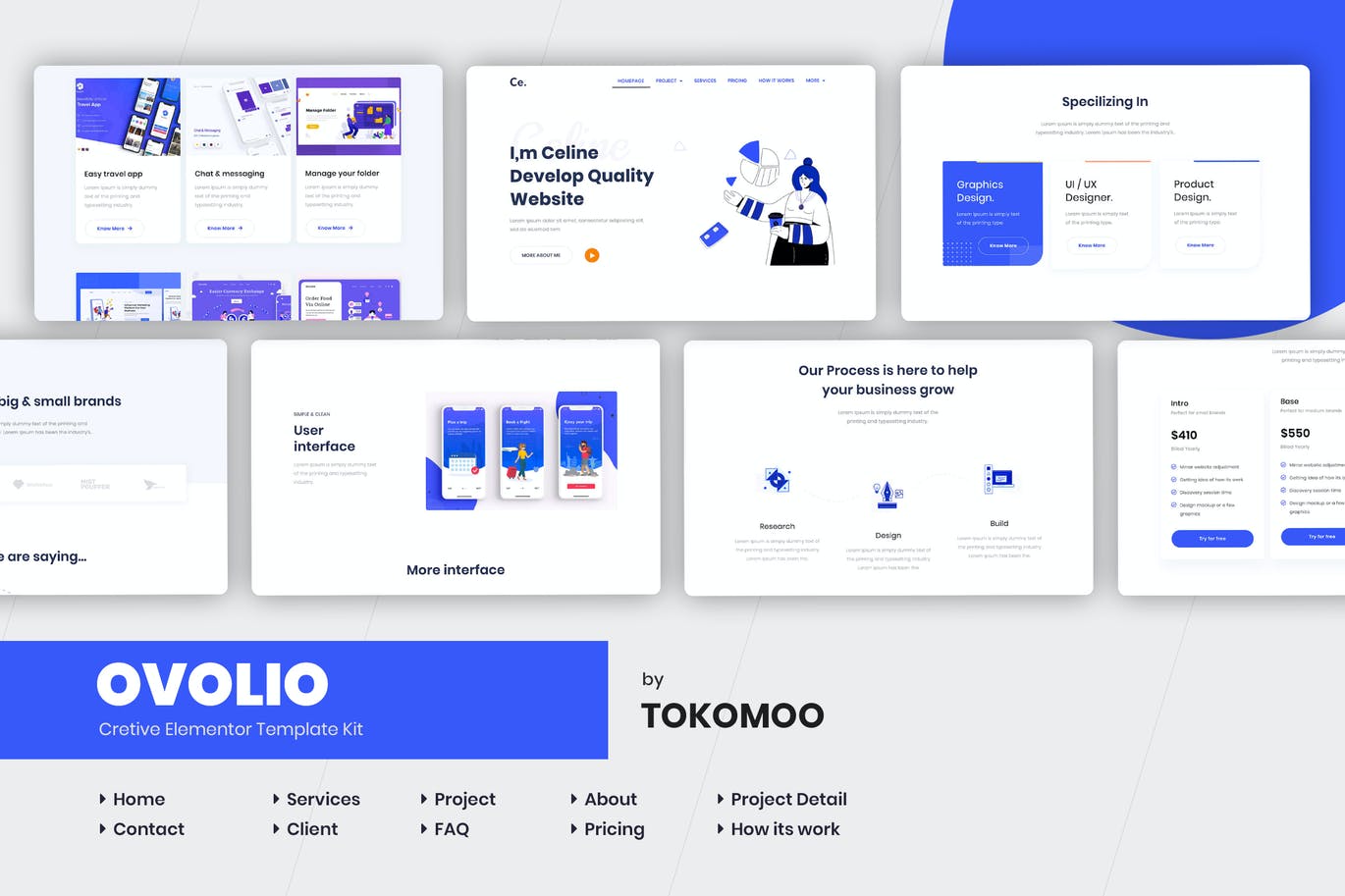 Ovolio – Creative Elementor Template Kit