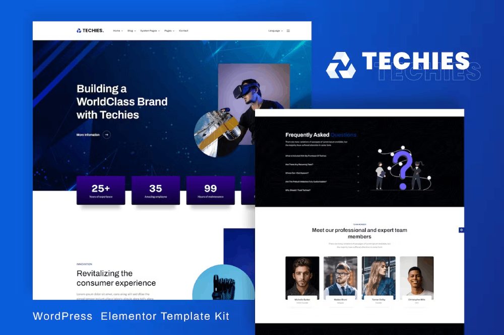 Techies – Technology Website Elementor Template