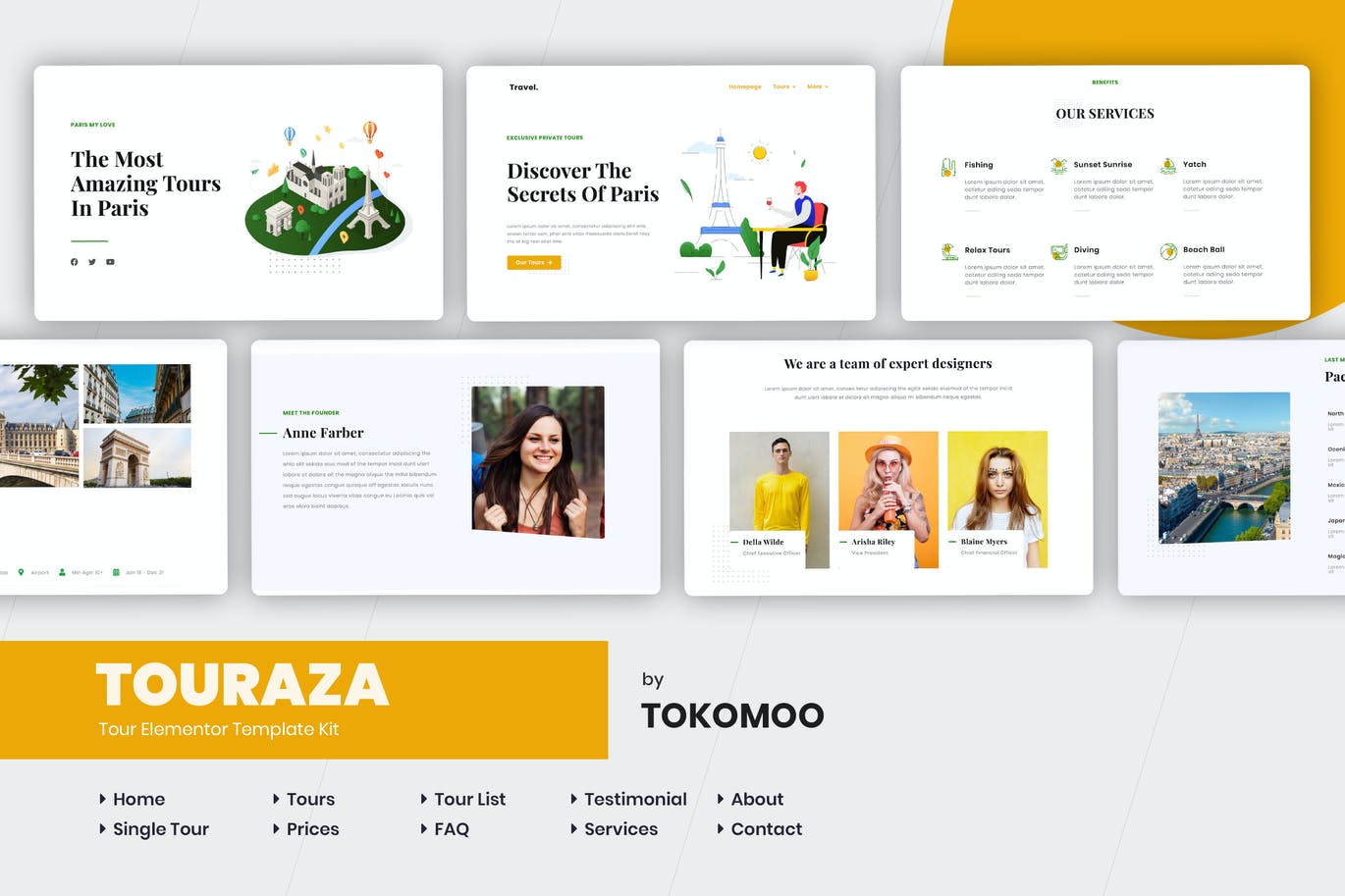 Touraza | Tour Elementor Template Kit