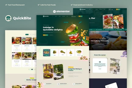 Quick Bite – Restaurant & Cafe Elementor Pro Template Kit
