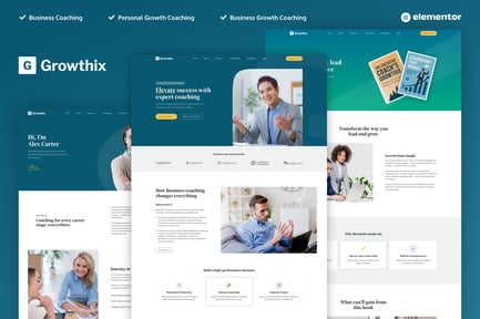 Growthix – Business Coach Elementor Pro Template Kit