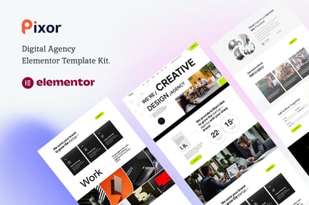 Pixor – Creative Digital Agency Elementor Template Kit Pixor – Creative Digital Agency Elementor Template Kit