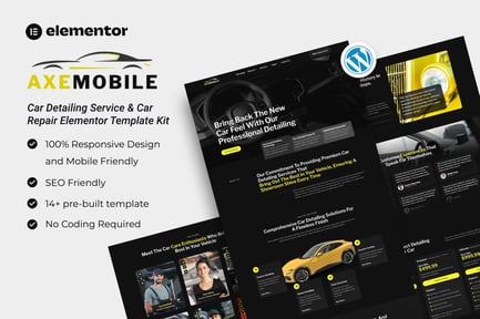 Axemobile – Car Detailing Service & Car Repair Elementor Template Kit