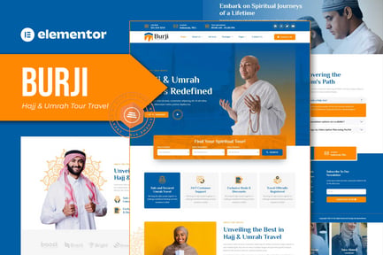 Burji – Hajj & Umrah Tour Travel Elementor Template Kit Burji – Hajj & Umrah Tour Travel Elementor Template Kit