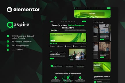 Aspire – Seo & Digital Marketing Elementor Template Kit