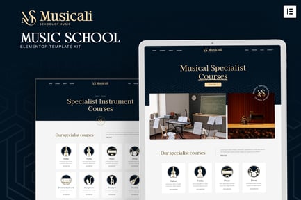 Musicali – Music School Elementor Template Kit