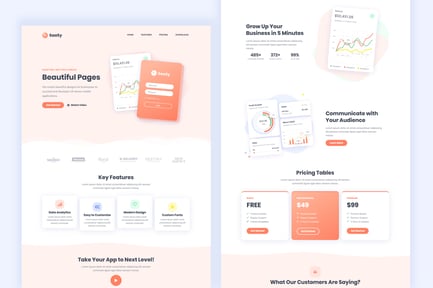 Saasy – Saas & App Landing Page Template Kit